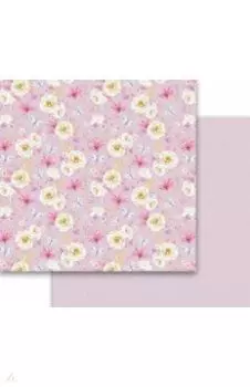 Бумага упаковочная двусторонняя Цветы