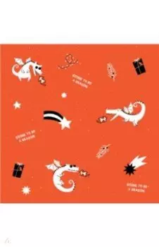 Бумага упаковочная Lucky, красная