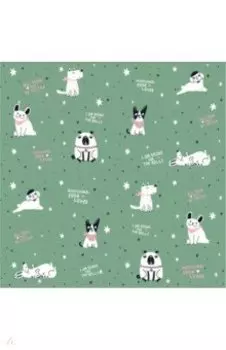 Бумага упаковочная Pets, зеленый