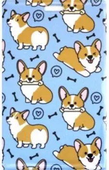 Чехол для карт "Корги", с отверстием