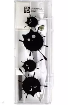 Циркуль Котокляксы, со сменными грифелями и ластиком