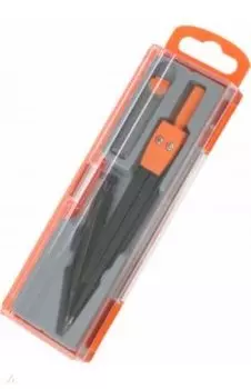 Циркуль в пенале с линейкой Оранжевый