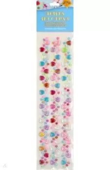 Декоративная самоклеящаяся лента из страз Сердца