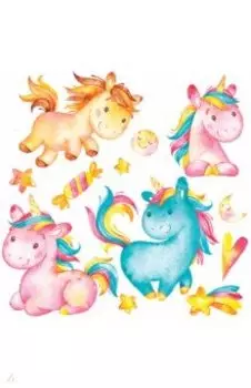 Декоративные наклейки. Единорожки