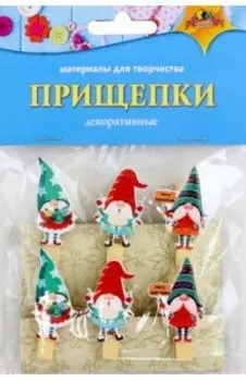 Декоративные прищепки Новогодние гномики