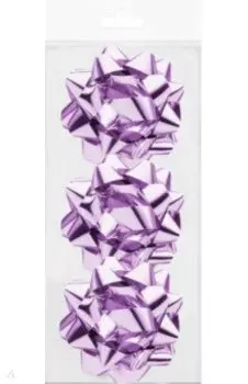 Декоративный бант 3 штуки фиолетовый (83242)