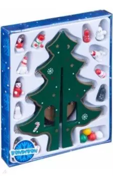 Деревянная ёлочка 3D с игрушками