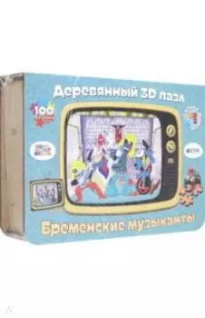 Деревянный фигурный пазл Бременские музыканты S