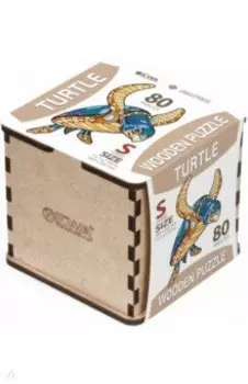 Деревянный, фигурный пазл Морская Черепаха S