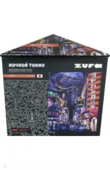 Деревянный фигурный пазл Ночной Токио, 189 деталей