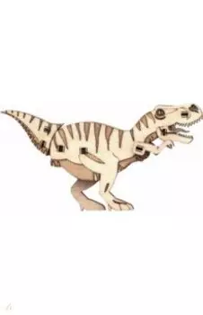 Деревянный конструктор, 3D пазл Тираннозавр Клык