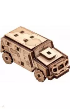 Деревянный конструктор, сборная модель Бронеавтомобиль