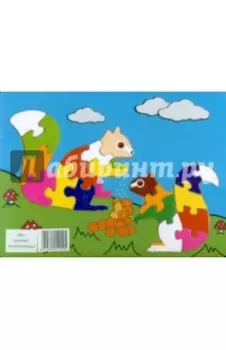 Деревянный пазл "Белка"