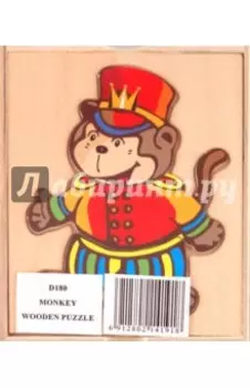 Деревянный пазл "Обезьянка" (D180)