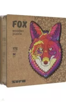 Деревянный пазл с двухслойной крышкой Лиса, 172 детали