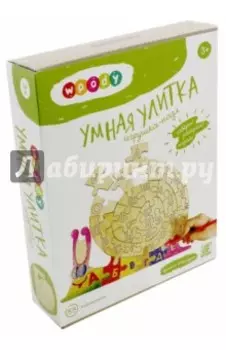Деревянный пазл Умная улитка, 33 детали