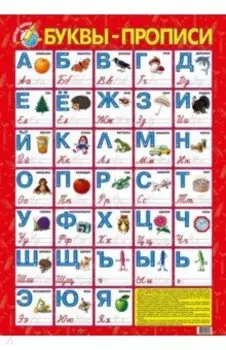 Детский плакат. Буквы-прописи