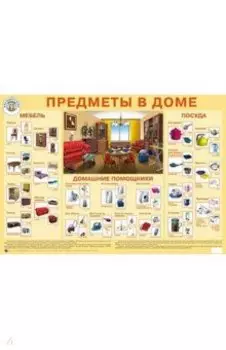 Детский плакат. Предметы в доме