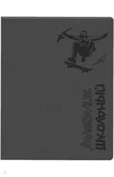 Дневник школьный Скейтбордист, серый, А5+, 48 листов