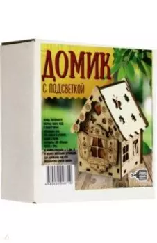 Домик с подсветкой (с котом в окне)