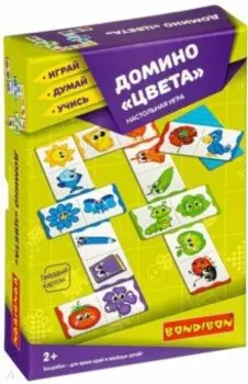 Домино "Цвета"- настольная игра (ВВ3901)