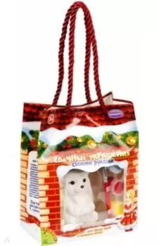 Елочные украшения Зайчик, роспись по керамике Кролик