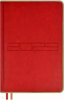 Ежедневник датированный 2023 Шеврет. Красный, 176 листов, А5