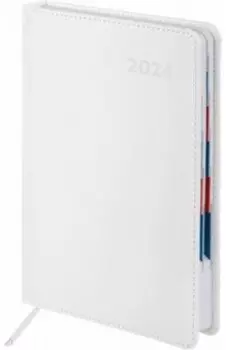 Ежедневник датированный 2024 White, А5, 168 листов, белый