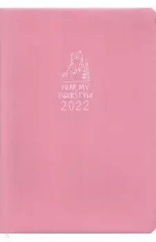 Ежедневник датированный на 2022 год Tiger, А5, 176 листов, малиновый