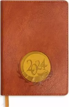 Ежедневник датированный на 2024 год Гонконг, оранжевый, А6+, 176 листов