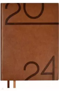 Ежедневник датированный на 2024 год Гоутскин, коричневый, А6+, 176 листов