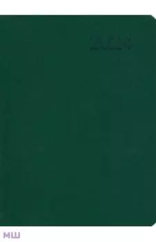 Ежедневник датированный на 2024 год Paragraph. Зеленый, 176 листов, А6