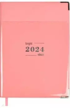 Ежедневник датированный на 2024 год, розовый, А6+, 128 листов
