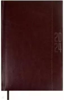 Ежедневник датированный на 2024 год Сариф-эконом, коричневый, А5, 176 листов