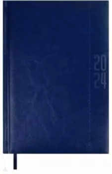 Ежедневник датированный на 2024 год Сариф-эконом, синий, А5, 176 листов