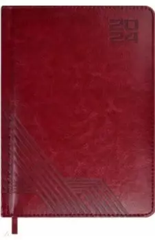 Ежедневник датированный на 2024 год Сариф, бордовый, А6+, 176 листов