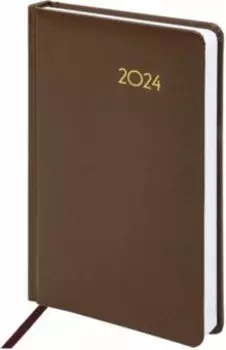 Ежедневник датированный на 2024 год Select, коричневый, А5