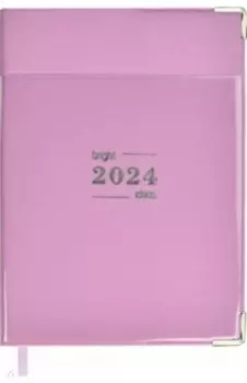 Ежедневник датированный на 2024 год, сиреневый, А6+, 128 листов