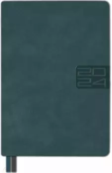 Ежедневник датированный на 2024 год Тиволи глосс, бирюзовый, А5, 176 листов