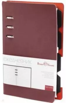 Ежедневник недатированный, 136 листов, А5-, FIRENZE, БОРДОВЫЙ (3-511/03)