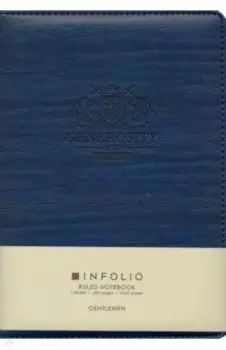 Ежедневник недатированный 160 листов, А5 "Gentlemen, синий" твердый с поролоном (I911/blue)