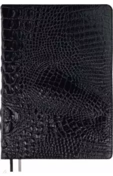 Ежедневник недатированный Аллигатор, черный, А5+, 160 листов