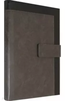 Ежедневник полудатированный, 192 листа, А4, ШЕВРО ЧЕРНЫЙ (50421)