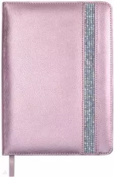Ежедневник полудатированный "Наппа", 192 листа, А5, линия, розовый