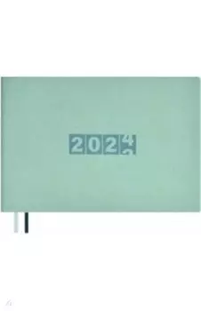 Еженедельник датированный на 2024 год Буйвол, мятный, 64 листа