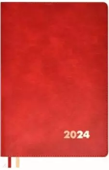 Еженедельник датированный на 2024 год Флоттер, красный, А5, 80 листов