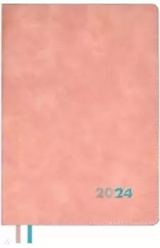 Еженедельник датированный на 2024 год Флоттер, розовый, А5, 80 листов