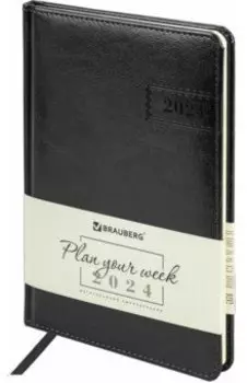 Еженедельник датированный на 2024 год Imperial, черный, А5