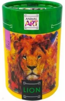 Фигурный деревянный пазл Лев, 112 деталей