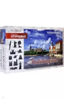 Фигурный деревянный пазл Калининград, 100 деталей